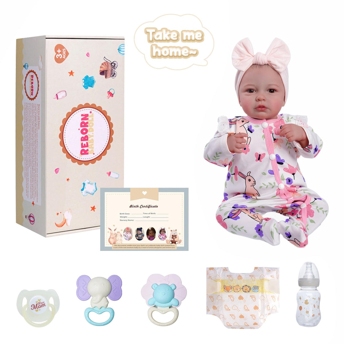 BABESIDE Reborn Baby Dolls - 20-inch Cute Soft Vinyl Realistic Baby Doll Real Life Baby Dolls with Complete Accessories Perfect for Cuddling, Playtime, and Gift Giving