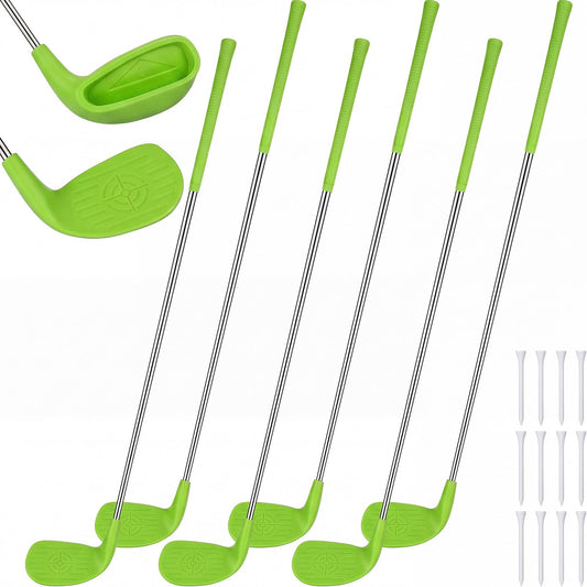 Realspring 6 Pack 36" Backyard Golf Club Set with Oversize Heads Right Hand Golf Club for Home Backyard Bucket Game Chipping Clubs Outdoor Indoor Training Practice Gift