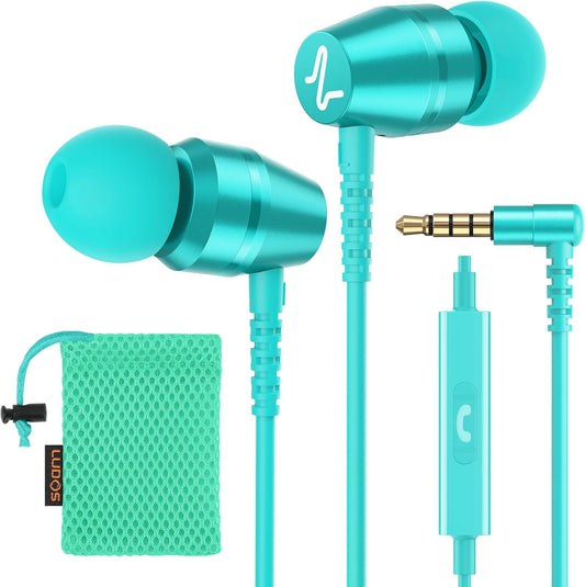 5 3.5 mm LUDOS OMNITONE Wired Earbuds in-Ear Headphones, Year Warranty, Earphones with Microphone, Jack Corded Ear
