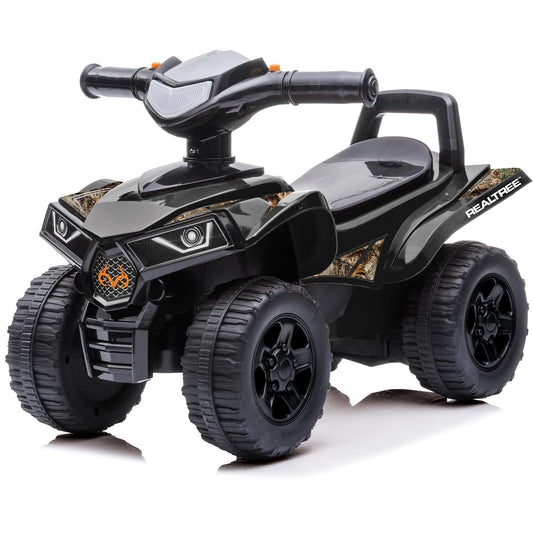 Best Ride On Cars Realtree Officially Licensed Black Quad Push Car for Toddlers 18–36 Months | Foot-to-Floor Ride-On with Horn Sounds, Under-Seat Storage & 4-Wheel Design | Safe Indoor/Outdoor Fun