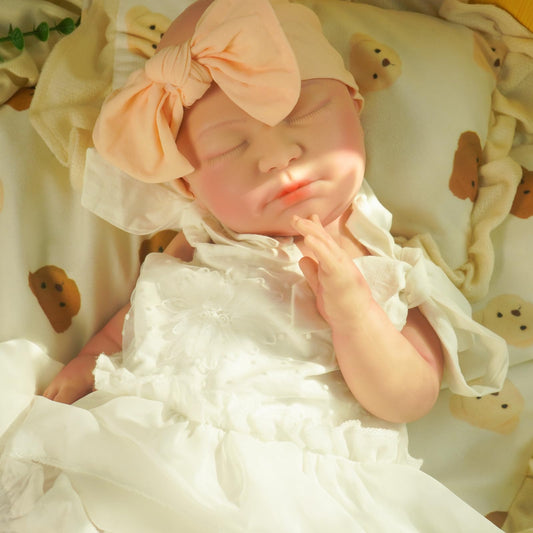 KUICEO Full Silicone Reborn Baby Dolls-20in Realistic Newborn Anatomically Correct Girl with Realistic Blood Vessels and Skin，Silicone Full Body Lifelike Baby，for Collectors & 3+Kids,with Gift Box
