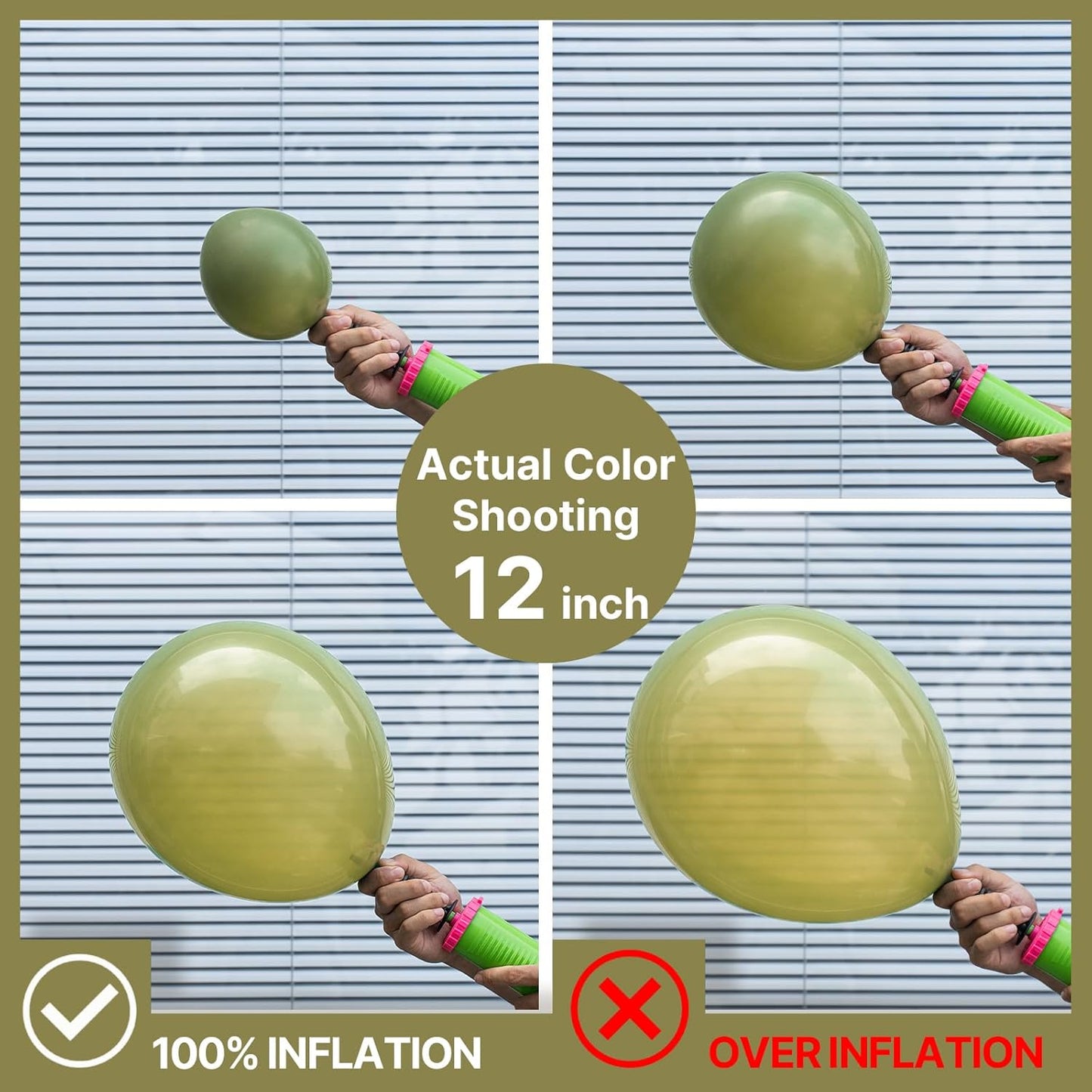 PartyWoo Sage Green Balloons - 140-Piece Latex Balloon Arch Kit | 18", 12", 10", 5" Sizes for Weddings & Birthdays