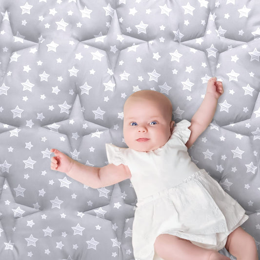 Baby Play Mat, Extra Large Thick Floor Play Mat, Non Slip Padded Baby Play Mat for Playing 79x63 Inches, One-Piece Baby Floor Mat for Babies, Toddlers