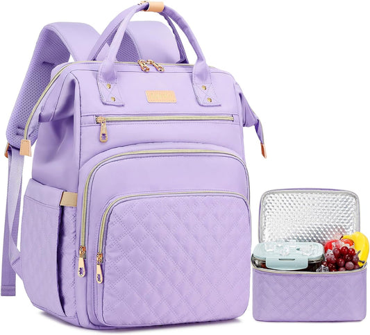 Backpack, 15.6 inch Backpack Backpack Backpack Backpack, Lunch Laptop with Insulated Lunch Bag, Cooler for Women, Large