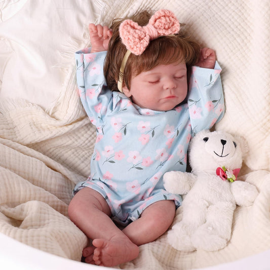 BABESIDE Reborn Baby Dolls - 17 Inch Realistic Baby Doll with Soft Cloth Body, Vinyl Head and Limbs, Lifelike Real Life Baby Dolls Girl with Accessories, Gift for Kids Ages 3+