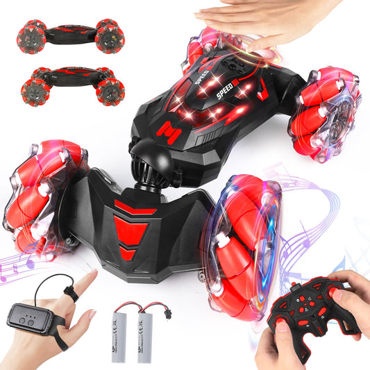 XAMIMM Remote Control Car, Gesture Sensing RC Stunt Car, 4WD Offroad for Rotating, 2.4 Ghz Remote Control and Hand Controlled Twist Cars,Transform RC Cars, Toy Presents for Boys and Girls Age 6-13