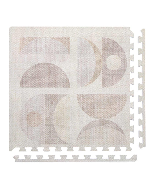House of Noa Play Mat – 4x6 Sandstone Luna – Set of 6 Tiles – Cushioned EVA Foam Play Mat for Floor, Soft Interlocking Mats for Hard Floors