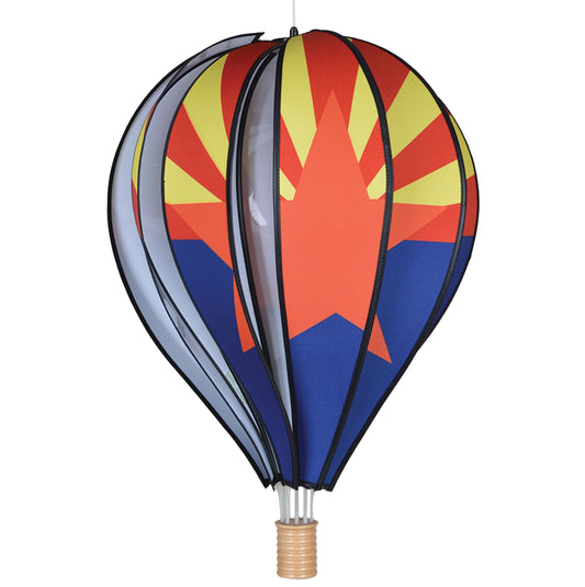 Hot Air Balloon Hanging Garden Spinner 22" - Vibrant Arizona Design, Weather-Resistant Outdoor Decor, Durable & Lightweight for Patios, Yards, and Gardens - Eye-Catching Wind Spinner