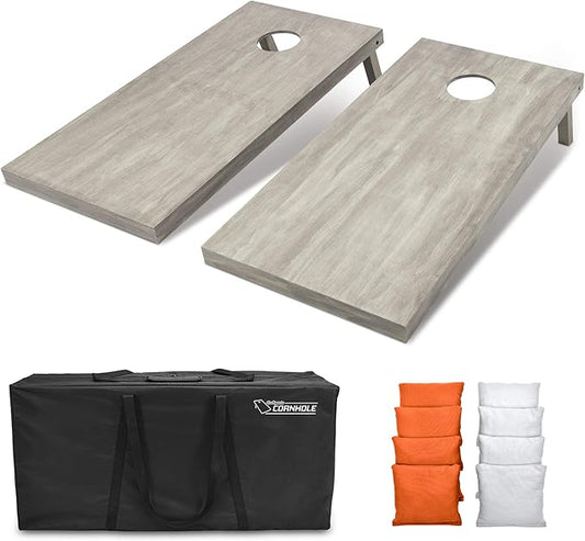 GoSports 4 ft x 2 ft Regulation Size Wooden Cornhole Boards Set - Includes Carrying Case and Bean Bags (Choose Your Colors) Over 100 Color Combinations