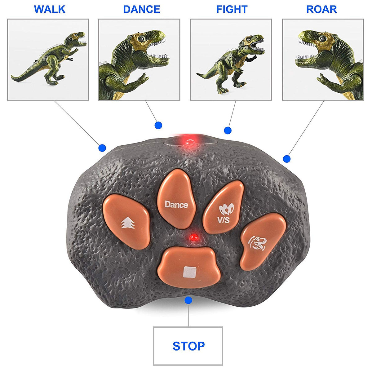 JOYIN Robot Dinosaur Toy for Kids Boys 3+ Big T.rex with Light and Realistic Roaring Sound, Remote Control Walking & Dancing Dinosaur, Electronic Toy for Kid, Birthday Gift for Kids Boys Girls