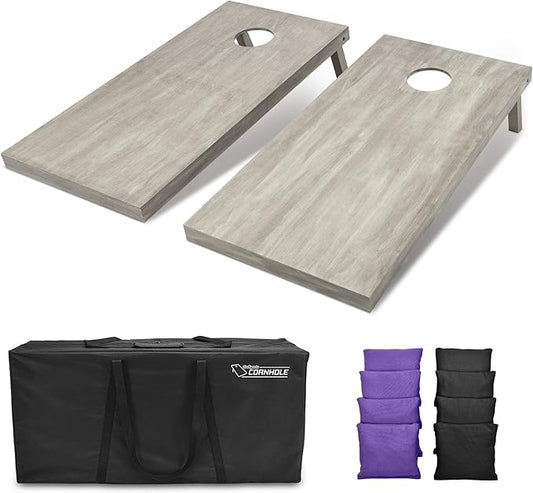 GoSports 4 ft x 2 ft Regulation Size Wooden Cornhole Boards Set - Includes Carrying Case and Bean Bags (Choose Your Colors) Over 100 Color Combinations
