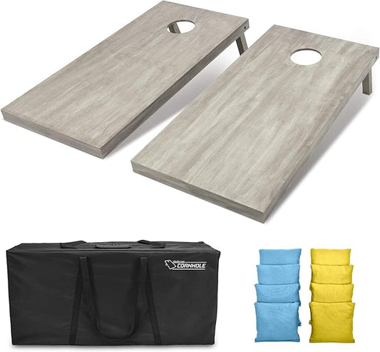 GoSports 4 ft x 2 ft Regulation Size Wooden Cornhole Boards Set - Includes Carrying Case and Bean Bags (Choose Your Colors) Over 100 Color Combinations