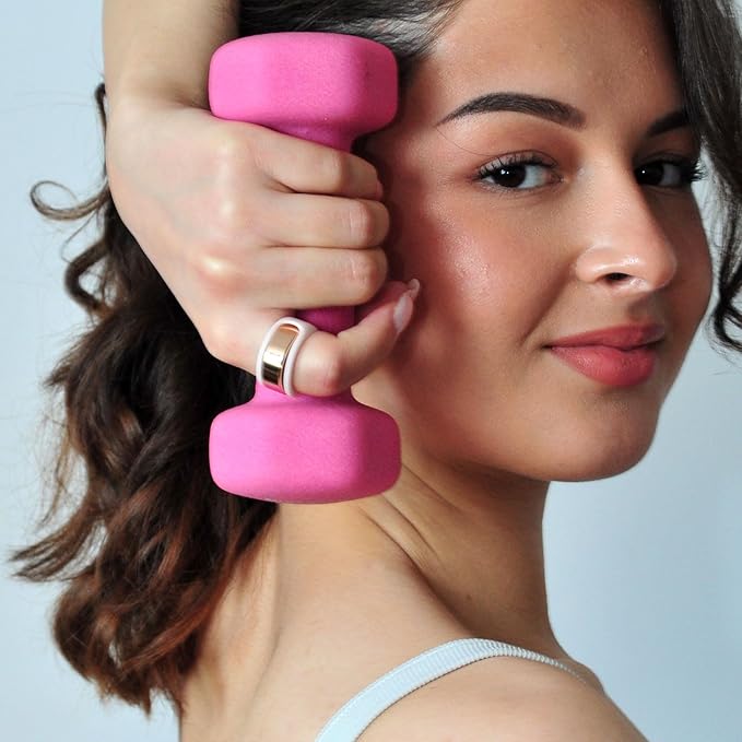Rinfit Smart Ring Protector - Silicone Ring Enhancer for Active Lifestyle and Gym - StyleFit U.S. Design Patent - Pink, Size 12