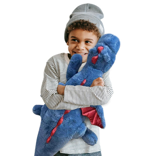 Dodhse Pterosaur Stuffed Animal with Wings - Cute Soft Dinosaurs Plush Toys Little Flying Dragon Plushies Pillow Doll Christmas Birthday Gifts for Kids Boys Girls (Blue,43.3inch/110cm)