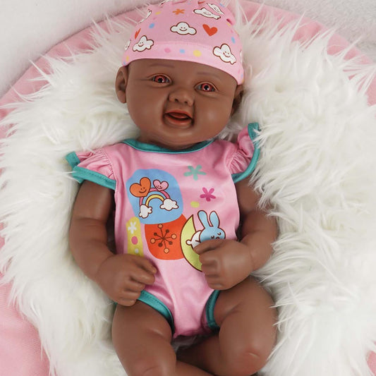 MEIVCOS 17.3 in Full Silicone Reborn Baby Dolls, 1:1 Lifelike Newborn Dolls Non Vinyl Realistic Reborn Toddler Dolls Boy Washable Sleeping Doll
