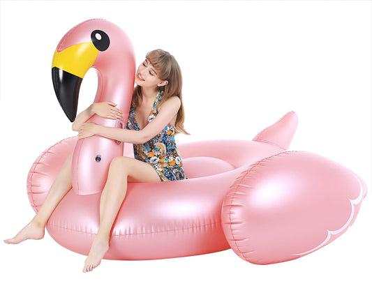 Jasonwell Giant Inflatable Flamingo Pool Float with Fast Valves Summer Beach Swimming Pool Floatie Lounge Floating Raft Outdoor Party Decorations Toys for Adults (XXXL)