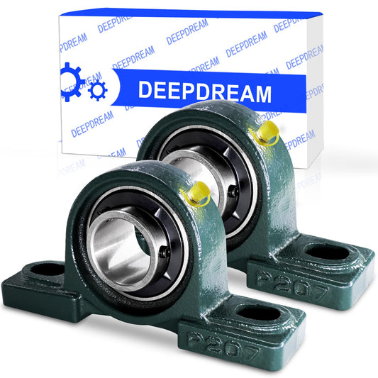 2 Pcs UCP207-21 Pillow Block Mounted Ball Bearing with 1-5/16"(1.3125inch) Self Alignment