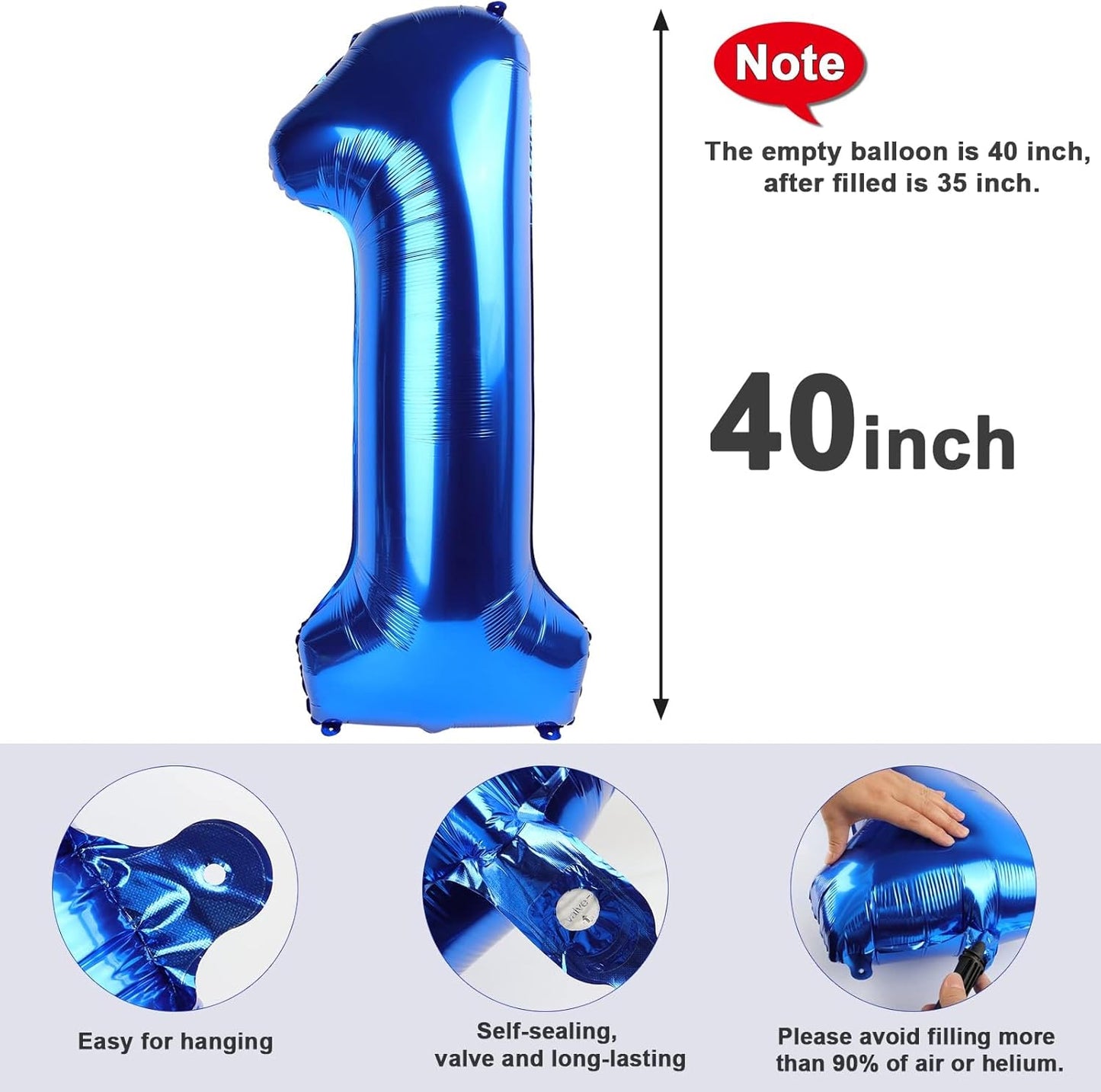 Skiennix Dark Blue Number 27 Balloon - Large Happy Birthday Decoration for Men & Women