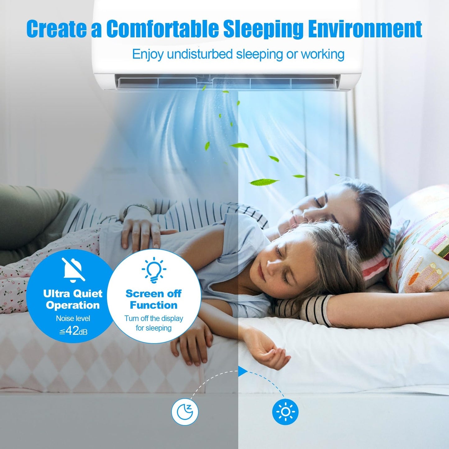 GLACER 12000BTU Mini-Split Air Conditioner, 20 SEER2 Mini AC Unit W/Pre-Charged Condenser, Heat Pump & Installation Kit, Cools up to 750 Sq. Ft, Ductless Inverter AC Split-System, 115V, White