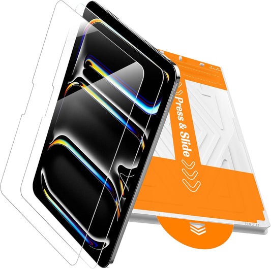 2 Pack 13 inch (M5/M4 2025/2024) 9H+ PandaShield Screen Protector for iPad Pro - Tempered Glass, Easy-Install Box