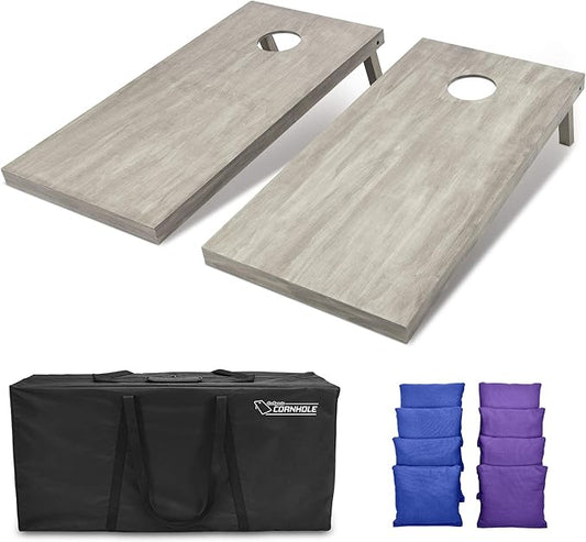 GoSports 4 ft x 2 ft Regulation Size Wooden Cornhole Boards Set - Includes Carrying Case and Bean Bags (Choose Your Colors) Over 100 Color Combinations