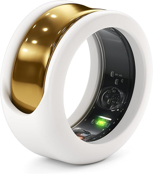 Rinfit Smart Ring Protector - Silicone Ring Enhancer for Active Lifestyle and Gym - StyleFit U.S. Design Patent - White, Size 6