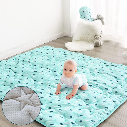 SPRINGSPIRIT Baby Play Mat for 71'' x 59'' Playpen, Large & Thick Baby Mat for Floor, Playmat for Babies and Toddlers, Non Slip Crawling Mat for Playpen, Easy Clean Foam Play Mat, Dinosaur