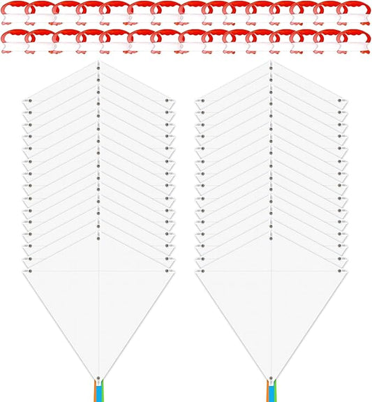 DIY Kites for Kids Kite Making Kit Bulk, Decorating Coloring Kite Party Pack,White Diamond Kite Kits