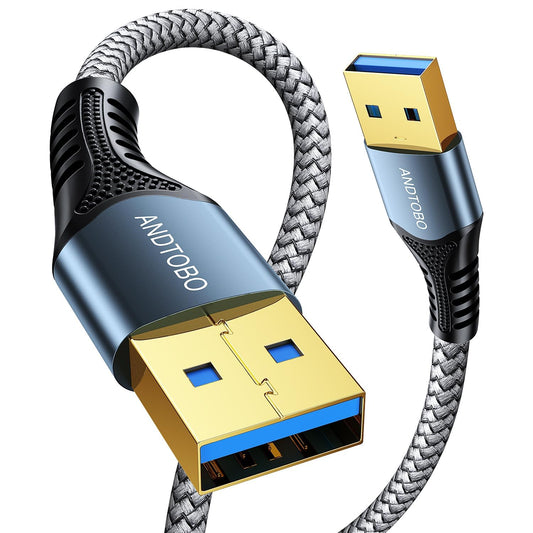 3.0 3.0 3.3FT ANDTOBO USB A to A Male Cable, USB Male to Male Extension Cable Double End USB Cord Compatible with Hard