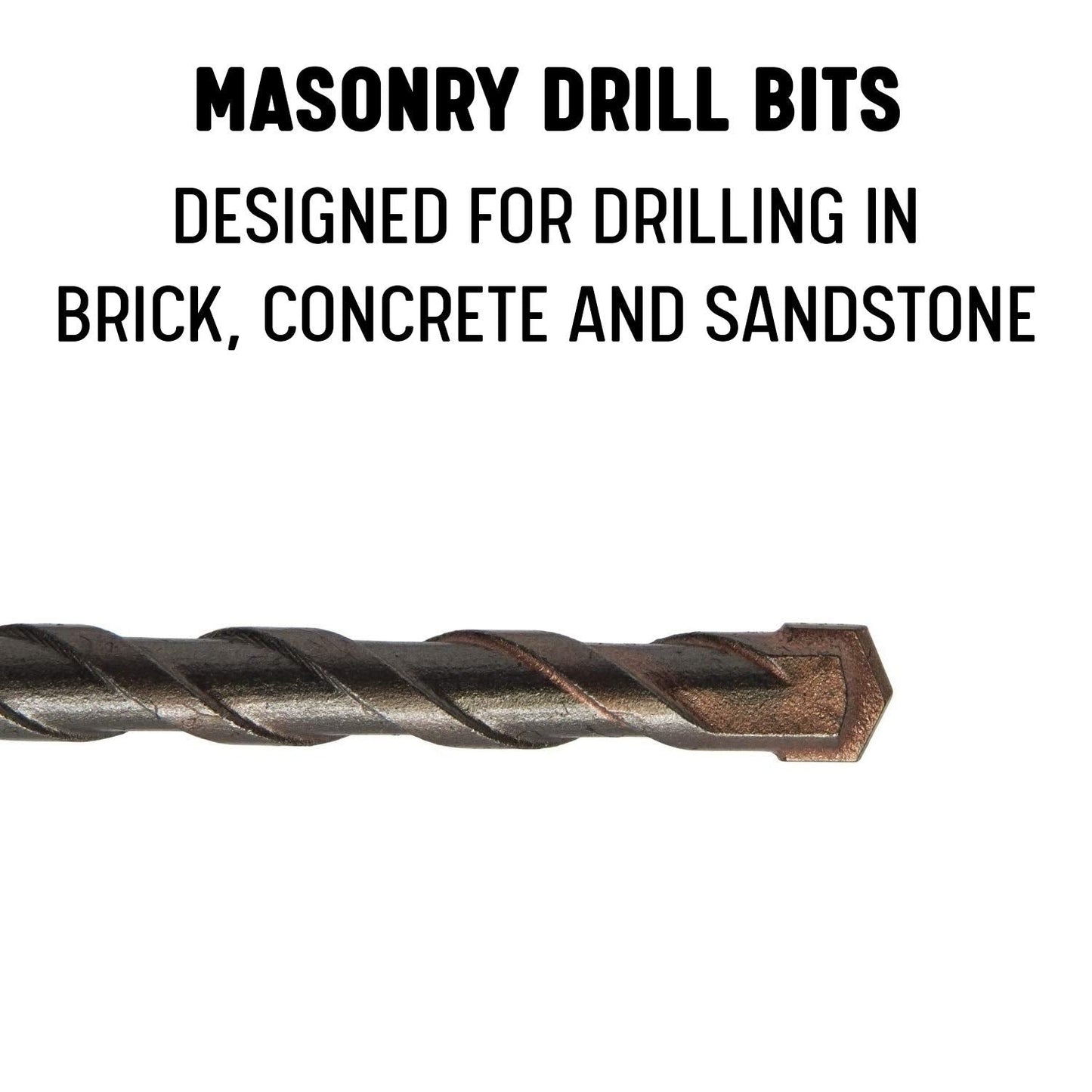 Drill America 1/4" x 10" PRO Series SDS-Plus Hammer Bit Drill Bit (Pack of 25)