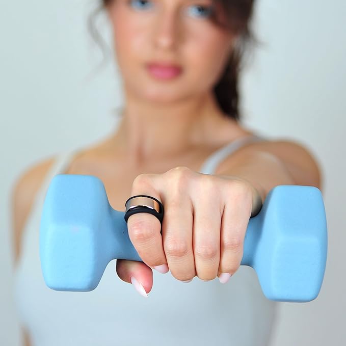 Rinfit Smart Ring Protector - Silicone Ring Enhancer for Active Lifestyle and Gym - StyleFit U.S. Design Patent - Black, Size 11