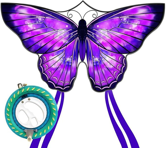 Mint's Colorful Life Butterfly Kite for Kids & Adults Easy to Fly, Large Single Line Kites with 300ft String Kite Handle