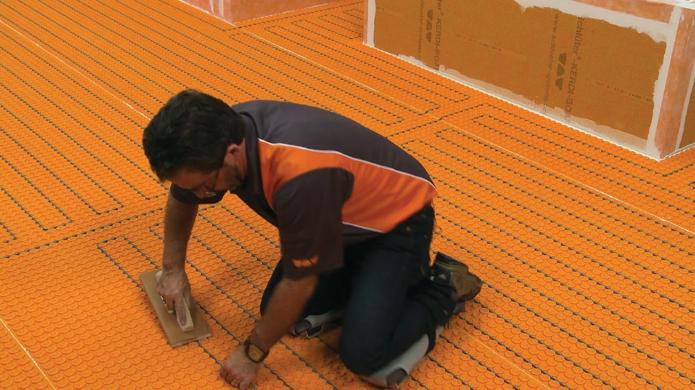 Schluter Ditra-Heat-E-HK Electric Floor Heating Cable Kit with Temperature Sensors - Ideal for Interior Tile Floors - Minimal EMF, Twisted Pair Cables, 120V, 35.3 Feet - DHEHK12011