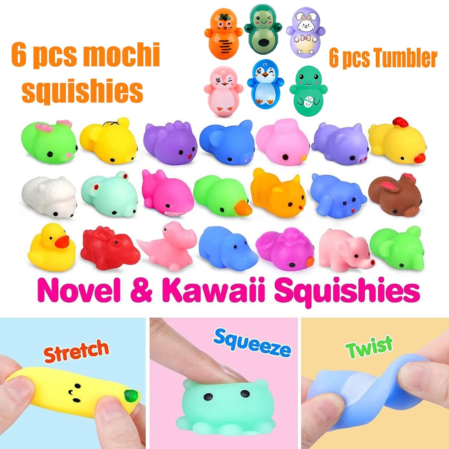 124 Pcs Party Favors for Kids, Pop Fidget Toys Bulk, Treasure Box Toys for Classroom Prizes, Pinata Filler, Goodie Bag Stuffers, Treasure Chest Carnival Prizes for Boys & Girls
