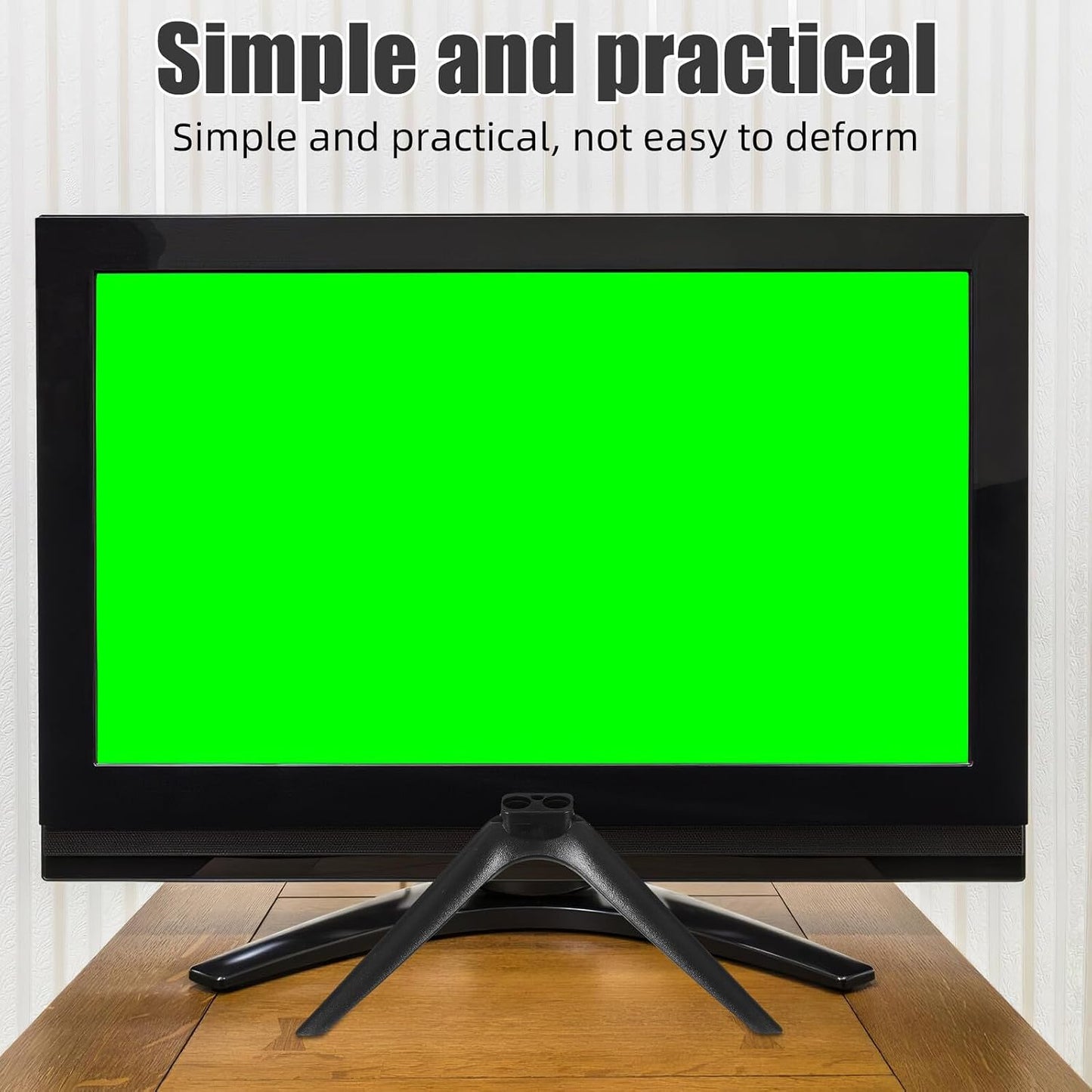 TINEASUR 15mm No-Drill Television Stand Bracket Dual-Hole Plastic Legs Tabletop Tv Base Support Holder for Bedroom