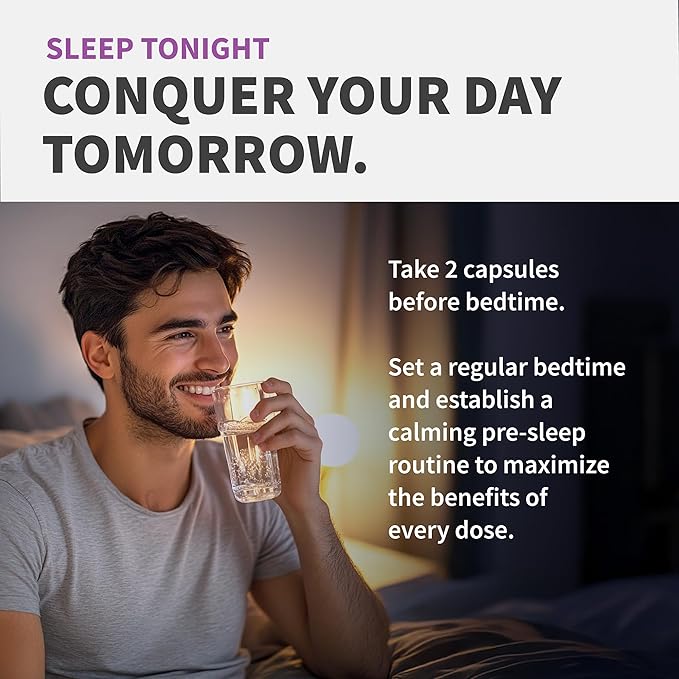 12-in-1 Melatonin Sleep Capsules - Natural Sleep Aids for Adults with Melatonin 5mg and Magnesium Glycinate 500mg, Sleep Aid with Ashwagandha, L Theanine, Valerian Root, GABA, 5-HTP (90ct, Pack of 4)