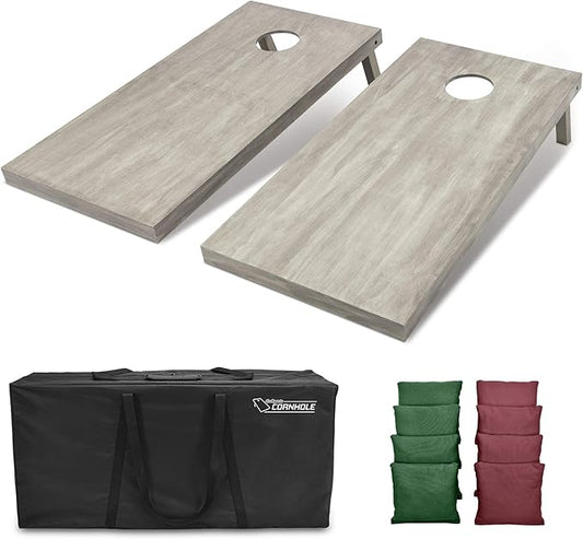 GoSports 4 ft x 2 ft Regulation Size Wooden Cornhole Boards Set - Includes Carrying Case and Bean Bags (Choose Your Colors) Over 100 Color Combinations