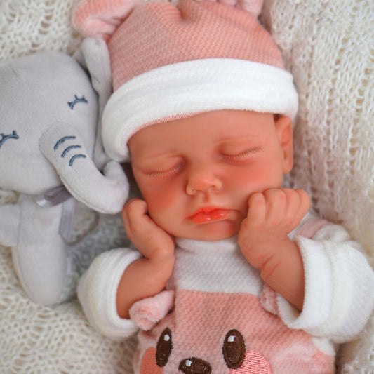 Girl 12 Inch, Full Silicone Baby Doll, Reborn Baby Dolls Silicone Full Body, Sleeping Position Newborn, Not Vinyl