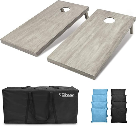 GoSports 4 ft x 2 ft Regulation Size Wooden Cornhole Boards Set - Includes Carrying Case and Bean Bags (Choose Your Colors) Over 100 Color Combinations