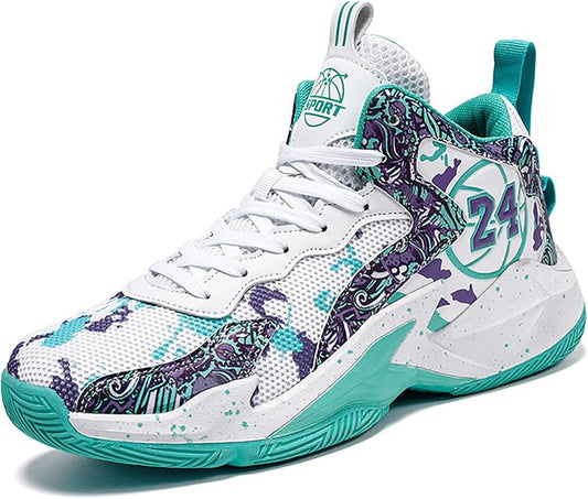 Boys Basketball Shoes Breathable Indoor Athletic Shoes Youth Outdoor Fashion Sneakers Comfortable Basketball Shoes for Girls