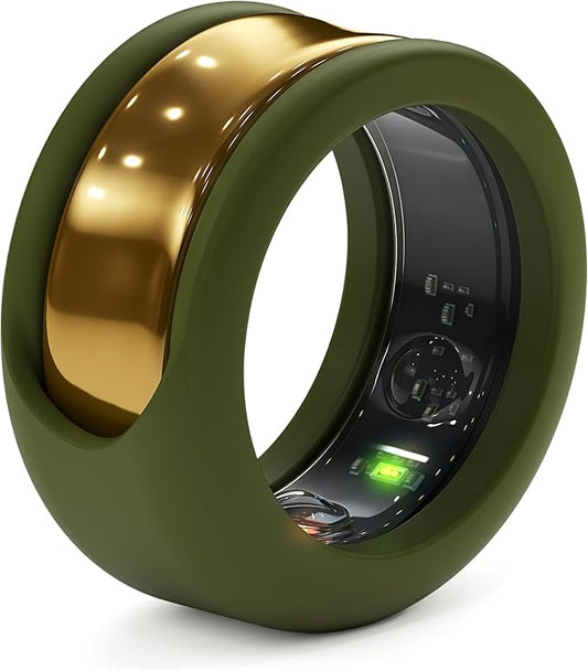Rinfit Smart Ring Protector - Silicone Ring Enhancer for Active Lifestyle and Gym - StyleFit U.S. Design Patent - Green, Size 10