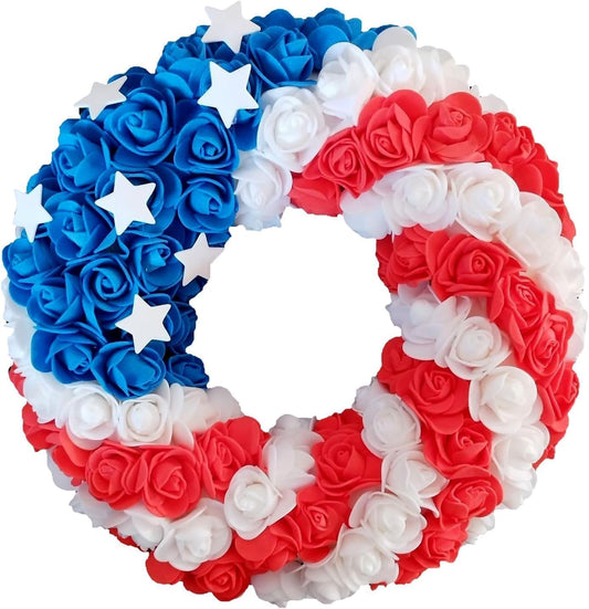 250th Anniversary Patriotic Wreath - 3D Eagle Design for Front Door | All-Weather Red, White, and Blue Decoration