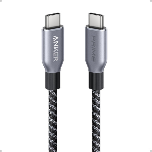 240W 100-Year 17 S24(3 Anker Prime USB C to USB C Cable, Fast Charging Cord, Upcycled-Braided Nylon with Bend