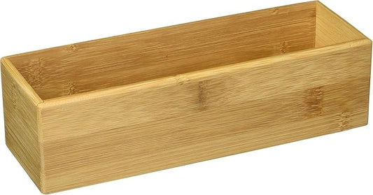 Lipper International 8381 Bamboo Wood Stacking Drawer Organizer Box, 9" x 3"