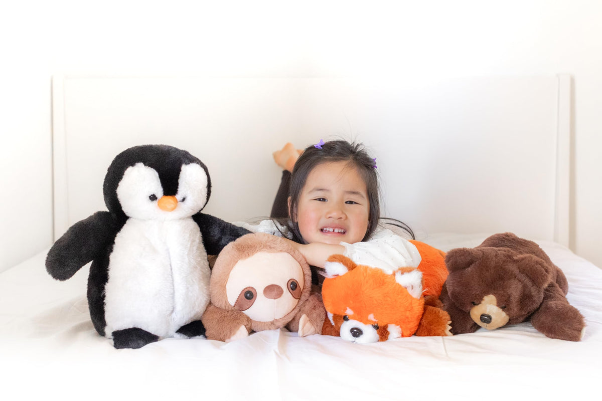 Snugglekid Sloth Sensory Weighted Vibrating Pillow, Pressure Activated for Kids Adults, Plush Minky Soft Size: 11 by 20 inches Pillow Animal, Calming Therapy for Focus and Balance for Gift Birthday