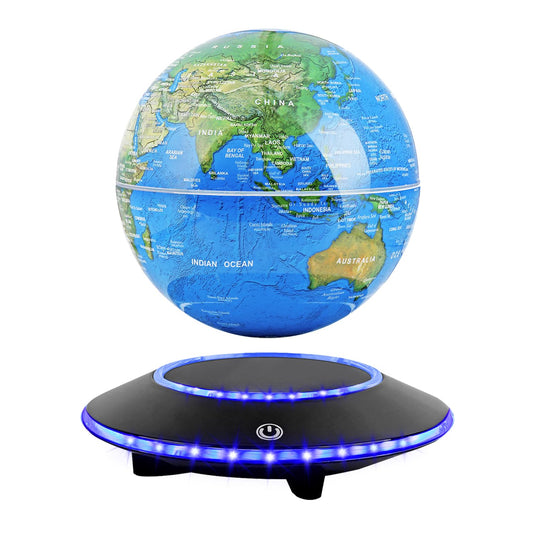 Magnetic Levitating Globe,Cool Gadgets Auto- Rotating Globes Floating Globe World Map Office Decor with LED Light Base for Children Educational Gift Home Office Desk Decoration (6 Inch)