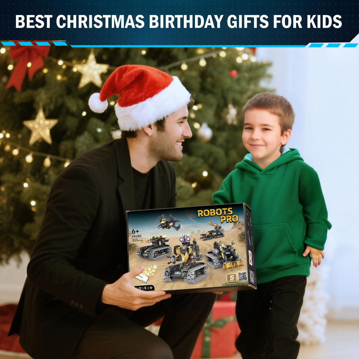 OUTOGO Robot Building Kit with Remote Control, STEM Gifts for Kids Age 8-12, Science Robot Kit Coding Robotics Technic Toy for Boys Girls Birthday Gifts, 5-in-1 Models with 323 Pieces