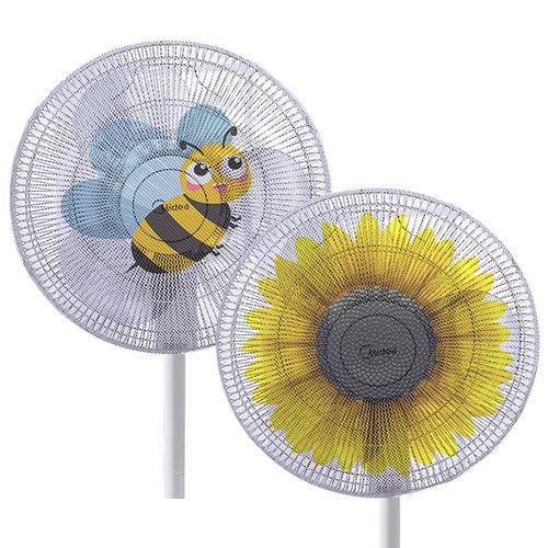 2 Pack Cartoon Fan Guard Net Safety Filters - Kid Finger Protector Summer Washable Children Safety Cover