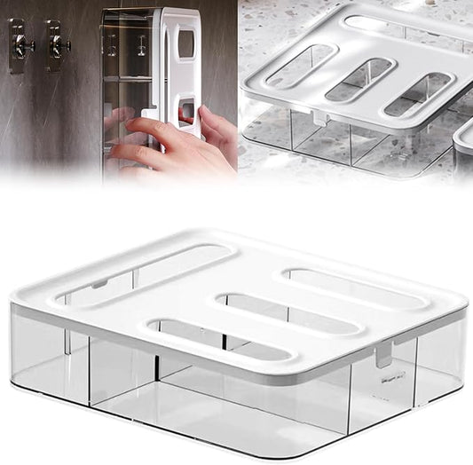 Kitchen Storage Bag Organizer, Acrylic Baggie organizer for Drawer, Plastic Bag Organizer complicate with Gallon, Quart, Sandwich, Snack, and Slider Bags (Acrylic)