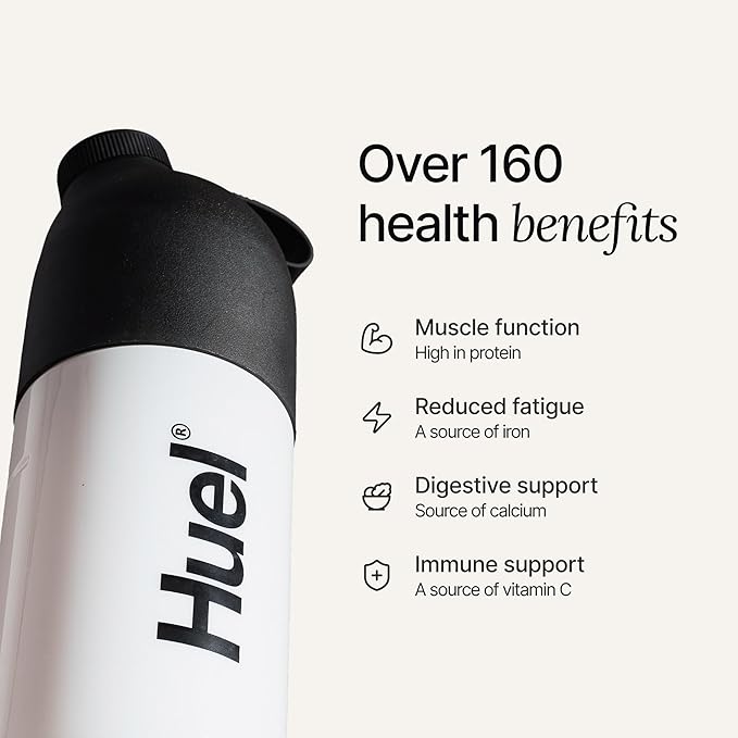 Huel Black Edition | Vanilla 40g Vegan Protein Powder | Nutritionally Complete Meal | 27 Vitamins and Minerals, Gluten Free | 17 Servings | Scoop not included to reduce plastic